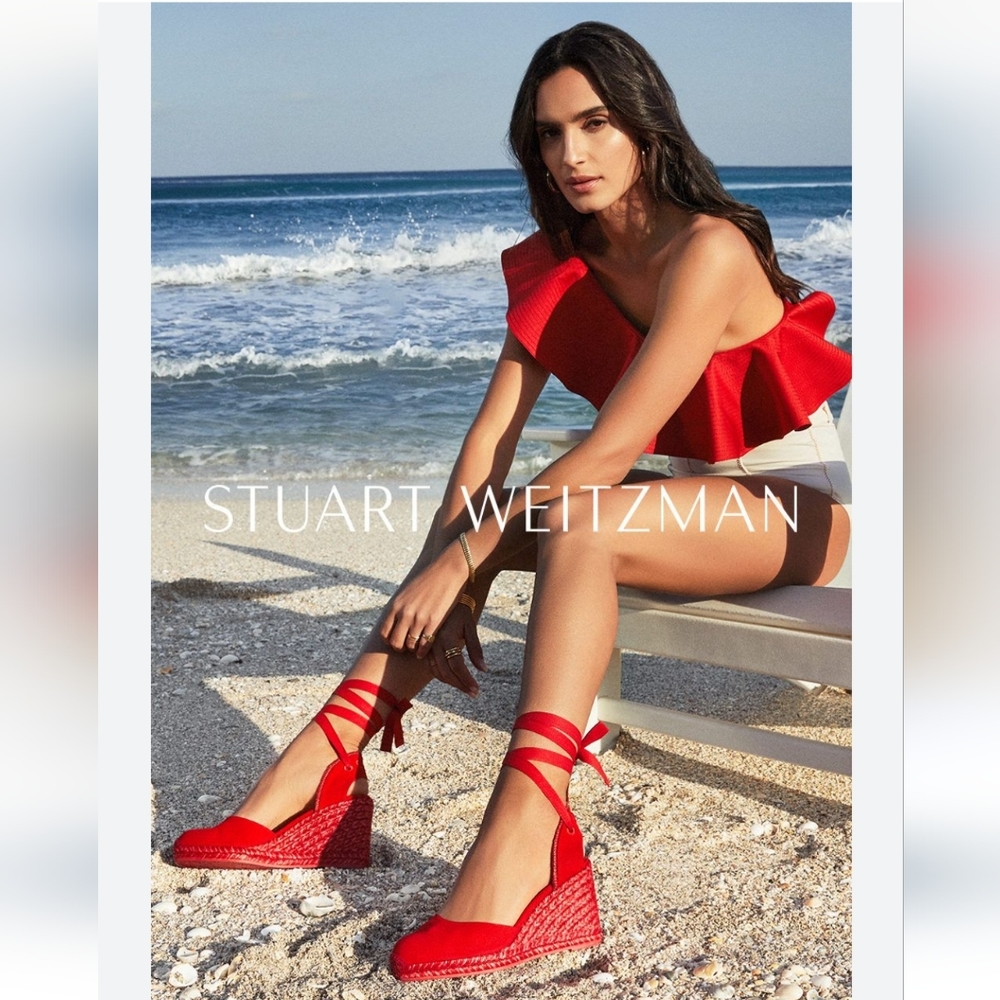 Authentic Stuart Weitzman espadrille wedges